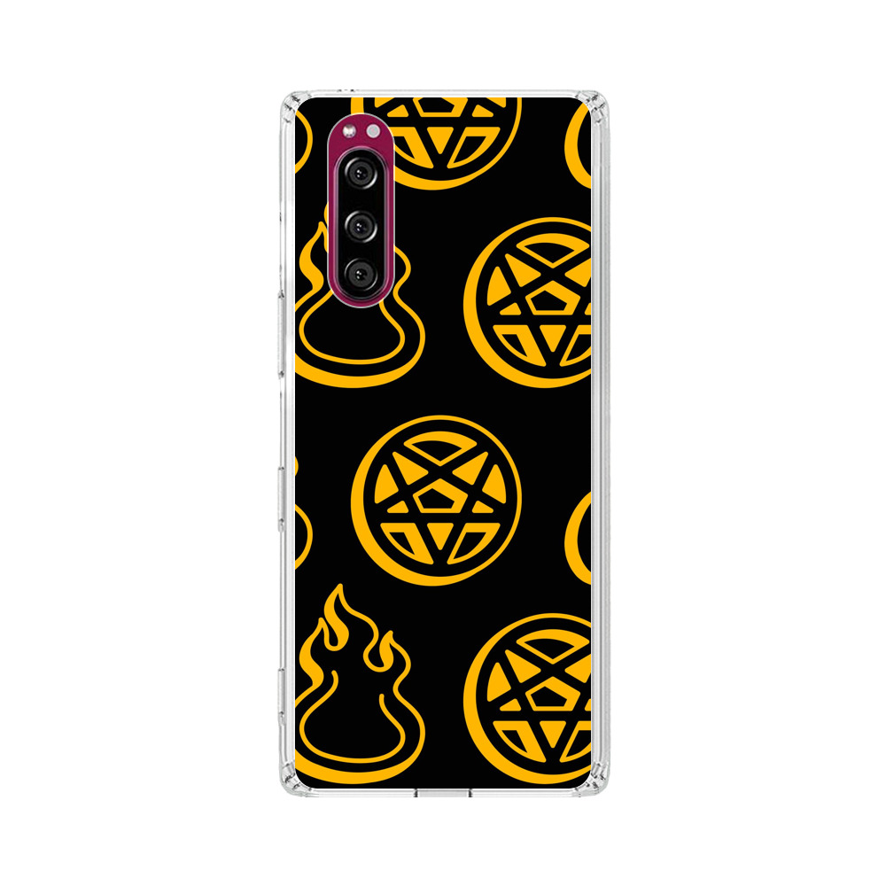 ハロウィンの悪魔のパターン Sony Xperia 5オリジナルケース