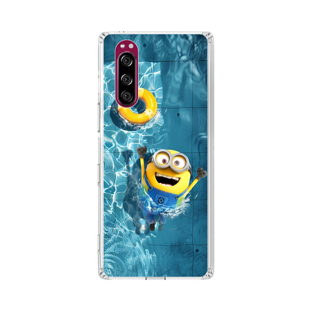 プールで遊ぶミニオン Sony Xperia 5オリジナルケース